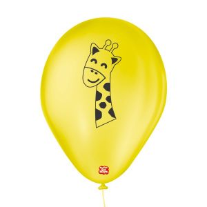 balões personalizados látex safari girafinha