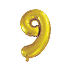 balão metalizado foil dourado 16 polegadas número 9