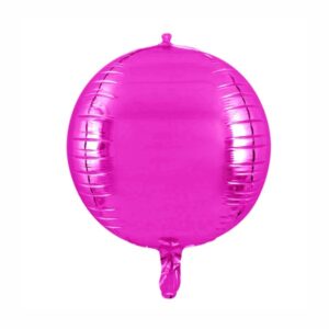 balão metalizado foil rosa esfera 4d bola 55cm