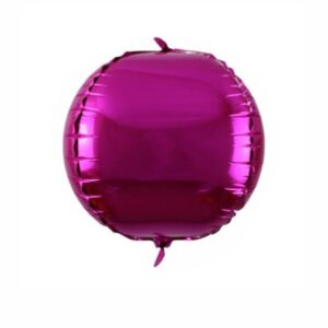balão metalizado foil rosa pynk esfera 4d bola 55cm