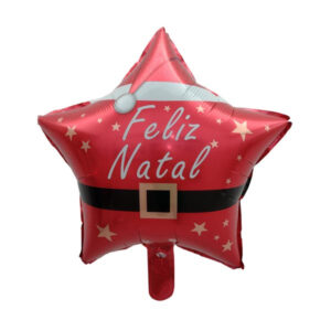 balão metalizado foil estrela temático feliz natal