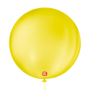 balão látex são roque redondo liso n5 amarelo citrino