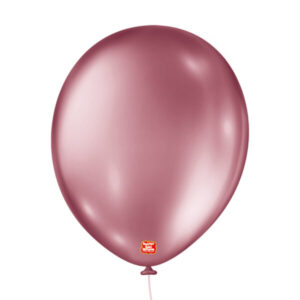 balão látex são roque metallic n11 rosa