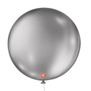 balão látex são roque metallic n5 prateado