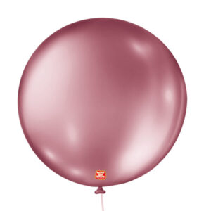 balão látex são roque metallic n5 rosa