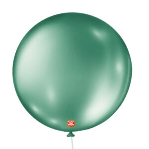 balão látex são roque metallic n5 verde