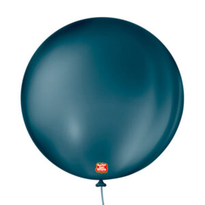 balão látex são roque redondo liso n5 azul petroleo