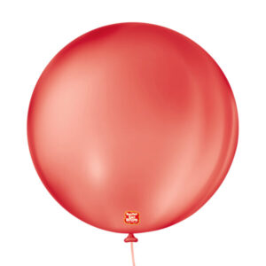 balão látex são roque redondo liso n5 vermelho quente