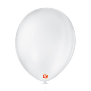 balão látex são roque redondo liso n11 branco polar