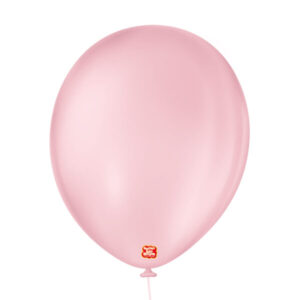 balão látex são roque redondo liso n11 rosa baby