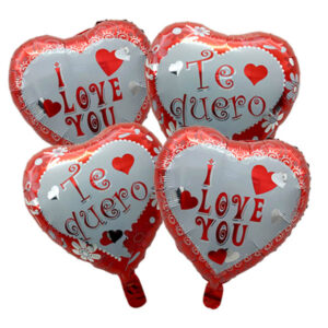 kit balões metalizados foil corações temáticos dia dos namorados