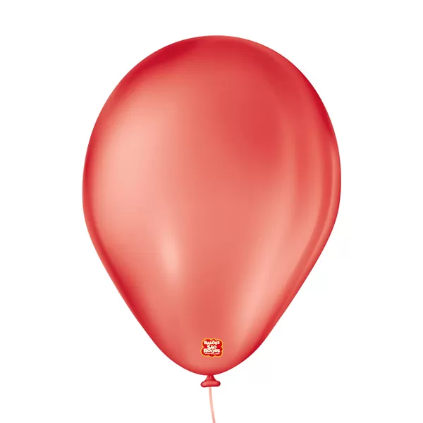 BALAO BEXIGA LATEX SAO ROQUE LISO 7 VERMELHO QUENTE