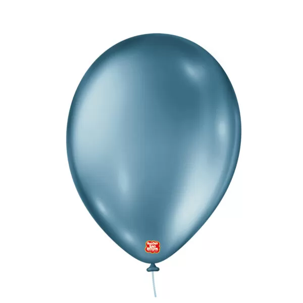 Balões bexigas látex metallic n9 azul - São Roque 25 und