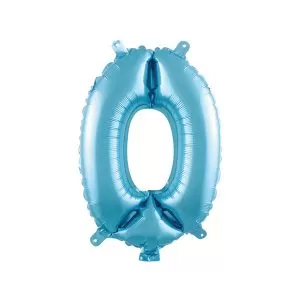 Balao Metalizado FOIL Azul Claro 16 Polegadas numero 0
