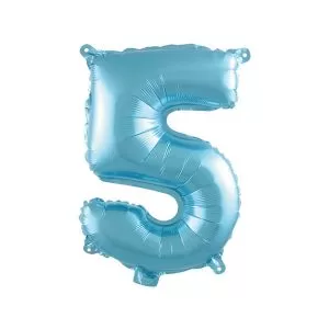 Balao Metalizado FOIL Azul Claro 16 Polegadas numero 5