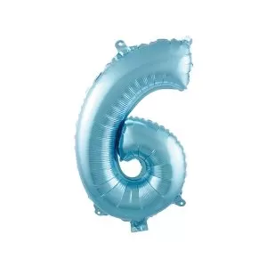 Balao Metalizado FOIL Azul Claro 16 Polegadas numero 6