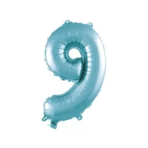 Balao Metalizado FOIL Azul Claro 16 Polegadas numero 9