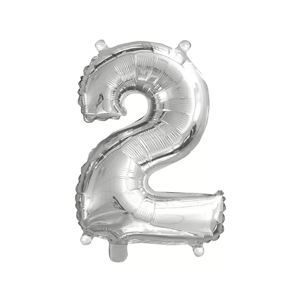 Balao Metalizado FOIL Prateado 16 Polegadas numero 2