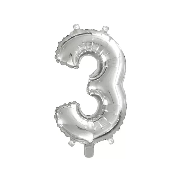 Balao Metalizado FOIL Prateado 16 Polegadas numero 3