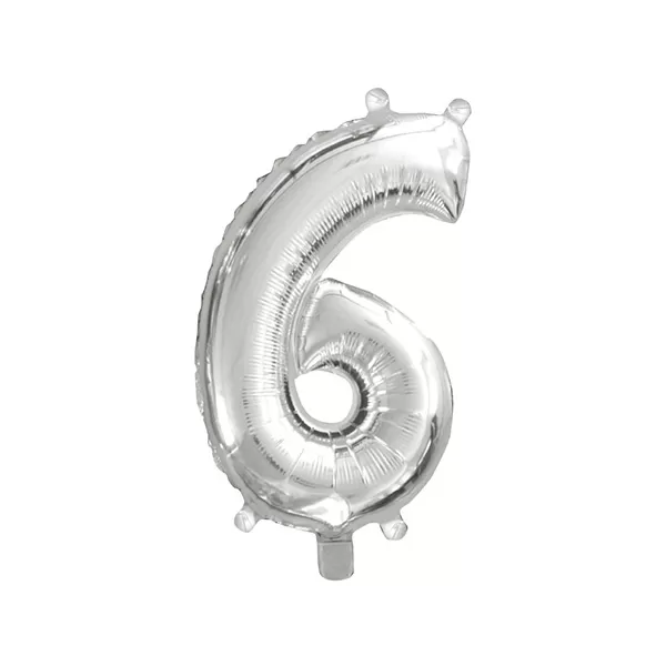 Balao Metalizado FOIL Prateado 16 Polegadas numero 6