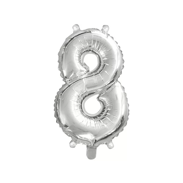 Balao Metalizado FOIL Prateado 16 Polegadas numero 8