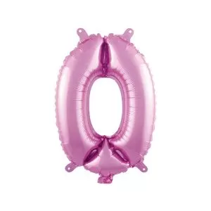 Balao Metalizado FOIL Rosa Claro 16 Polegadas numero 0