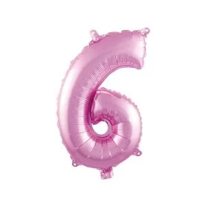 Balao Metalizado FOIL Rosa Claro 16 Polegadas numero 6