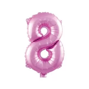 Balao Metalizado FOIL Rosa Claro 16 Polegadas numero 8