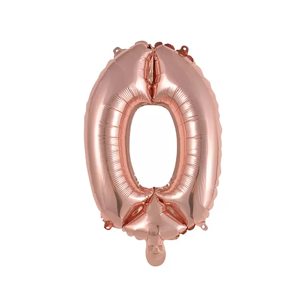 Balao Metalizado FOIL Rose 16 Polegadas numero 0