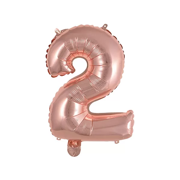 Balao Metalizado FOIL Rose 16 Polegadas numero 2