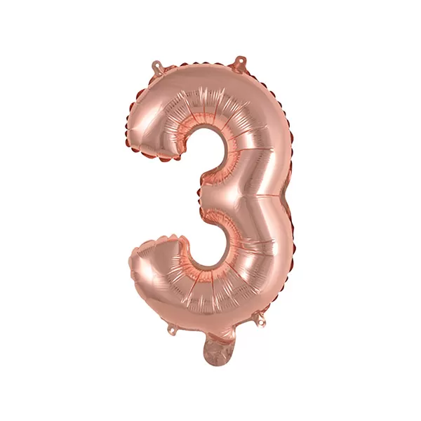 Balao Metalizado FOIL Rose 16 Polegadas numero 3
