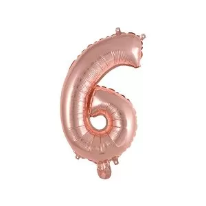 Balao Metalizado FOIL Rose 16 Polegadas numero 6