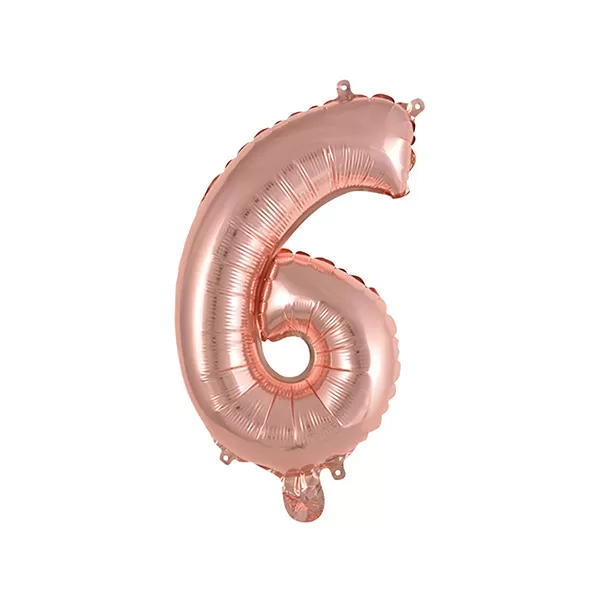 Balao Metalizado FOIL Rose 16 Polegadas numero 6