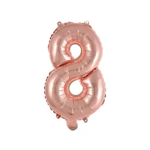 Balao Metalizado FOIL Rose 16 Polegadas numero 8