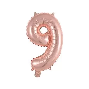 Balao Metalizado FOIL Rose 16 Polegadas numero 9