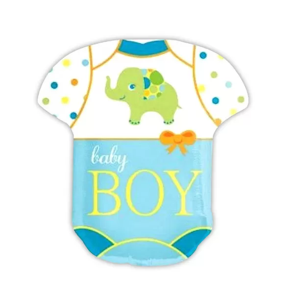 Balao Metalizado FOIL Temático Roupa Baby Boy azul - 64cm
