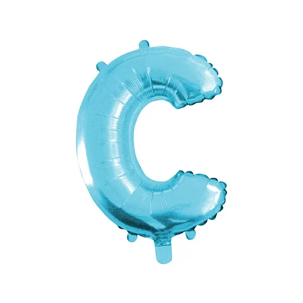 Balao Metalizado FOIL Azul Claro 30 Polegadas letra C
