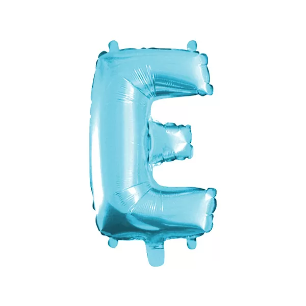 Balao Metalizado FOIL Azul Claro 30 Polegadas letra E