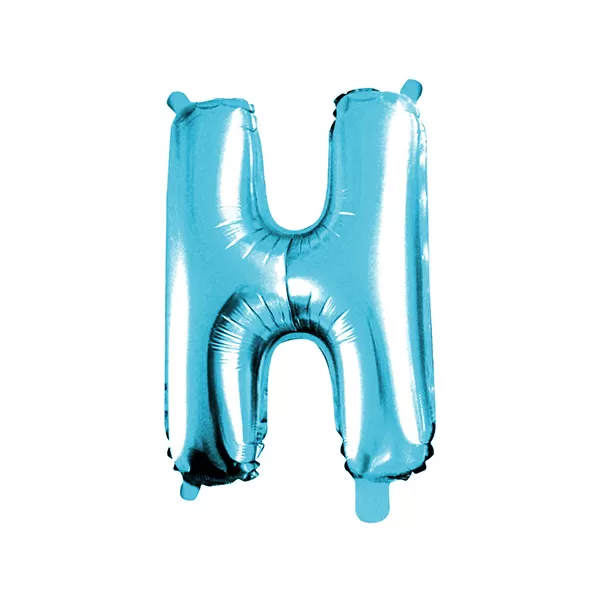 Balao Metalizado FOIL Azul Claro 30 Polegadas letra H