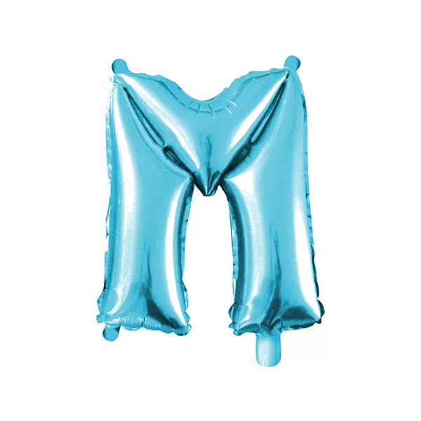 Balao Metalizado FOIL Azul Claro 30 Polegadas letra M