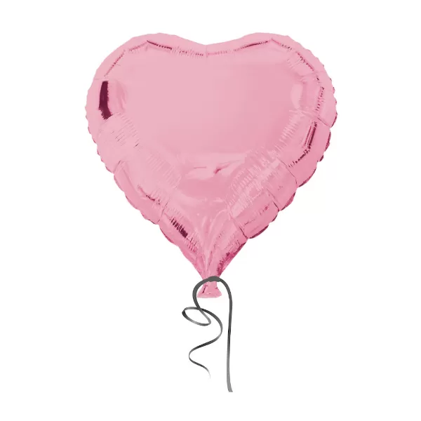 Balao Metalizado FOIL Rosa 18 Polegadas Coração