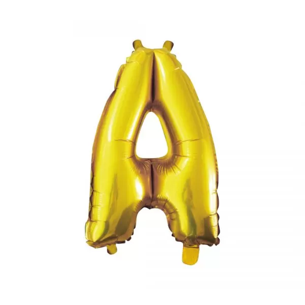 Balao Metalizado FOIL Dourado 16 Polegadas letra A