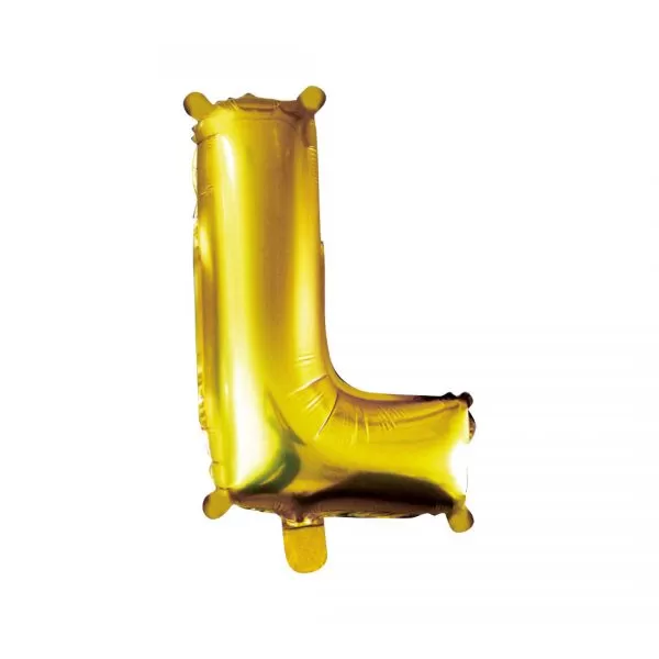 Balao Metalizado FOIL Dourado 16 Polegadas letra L