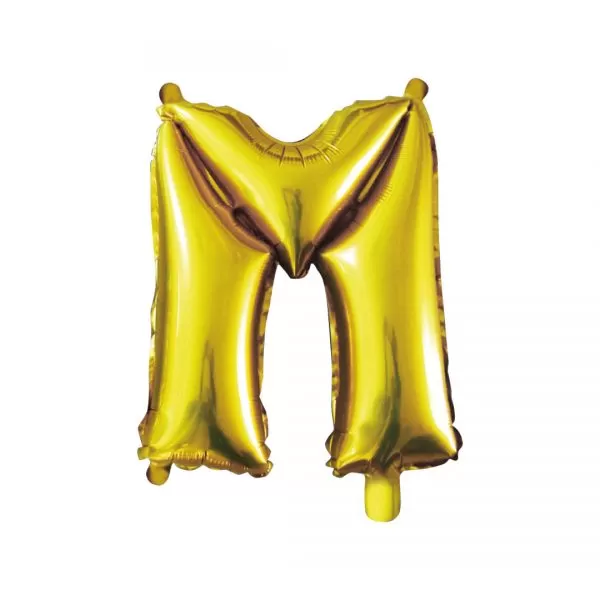 Balao Metalizado FOIL Dourado 16 Polegadas letra M