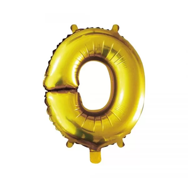 Balao Metalizado FOIL Dourado 16 Polegadas letra O