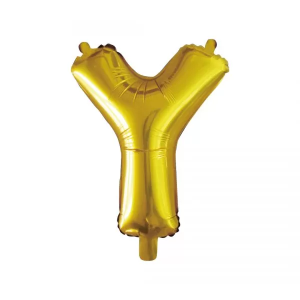 Balao Metalizado FOIL Dourado 16 Polegadas letra Y