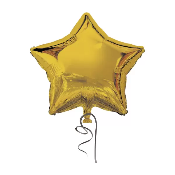 Balao Metalizado FOIL Dourado 18 Polegadas estrela