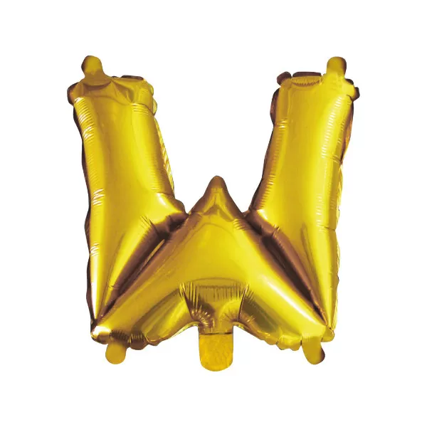 balao metalizado FOIL prateado 30 polegadas letra W