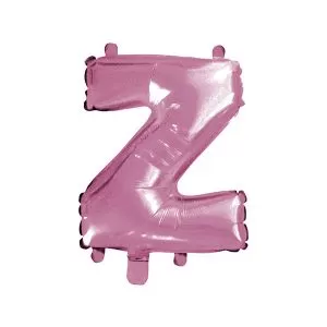 Balao Metalizado FOIL Rosa Claro 16 Polegadas letra Z