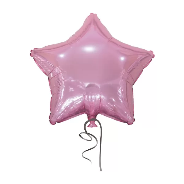 Balao Metalizado FOIL Rosa 18 Polegadas Estrela